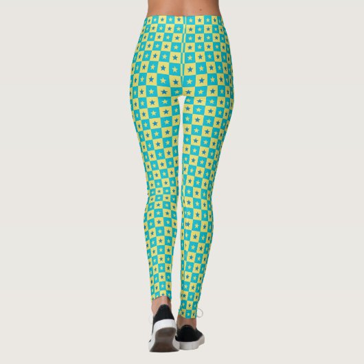 plafond groene sterren leggings (Achterkant)