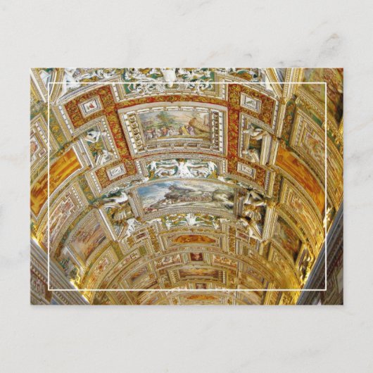 Plafond in de galerij van kaarten, Vaticaanmusea Briefkaart (Voorkant)