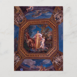 Plafond in het Vaticaan in Rome, Italië Briefkaart