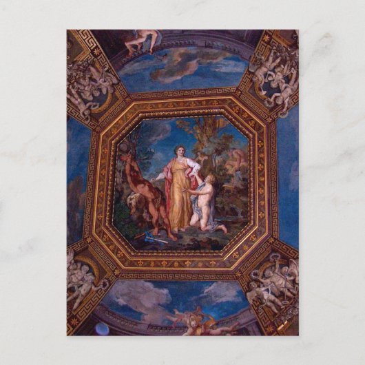 Plafond in het Vaticaan in Rome, Italië Briefkaart (Voorkant)