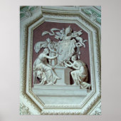 Plafond in het Vaticaanmuseum afdrukken Poster (Voorkant)