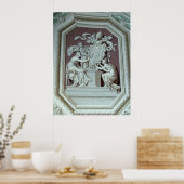 Plafond in het Vaticaanmuseum afdrukken Poster (Keuken)