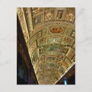 Plafond in het Vaticaanmuseum, Briefkaart Rome Ita