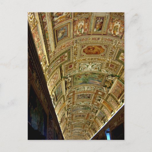 Plafond in het Vaticaanmuseum, Briefkaart Rome Ita (Voorkant)