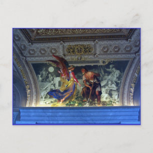 Plafond in het Vaticaanmuseum in Rome Briefkaart