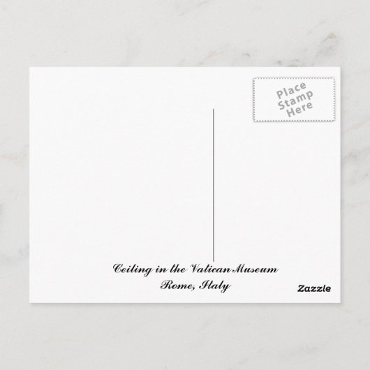 Plafond in het Vaticaanmuseum in Rome Italië Postc Briefkaart (Achterkant)