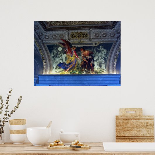 Plafond in het Vaticaanmuseum in Rome Print (Keuken)