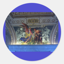 Plafond in het Vaticaanmuseum in Rome Ronde Sticker