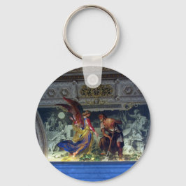 Plafond in het Vaticaanmuseum in Rome Sleutelhanger