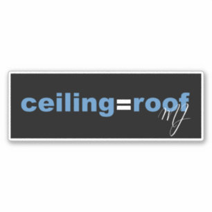 Plafond = Roof MJ (Carolina Blue & White) Sticker