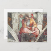 Plafond Sistine Chapel: de profeet Jeremiah Briefkaart (Voorkant / Achterkant)