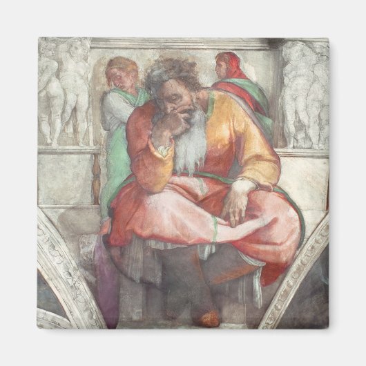 Plafond Sistine Chapel: de profeet Jeremiah Magneet (Voorkant)