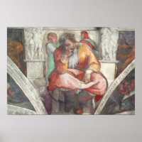 Plafond Sistine Chapel: de profeet Jeremiah