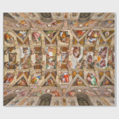 Plafond van de Sixtijnse Kapel door Michelangelo Cadeaupapier (Vlak)