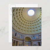 Plafond van het Pantheon in Rome, Italië. Briefkaart (Voorkant / Achterkant)