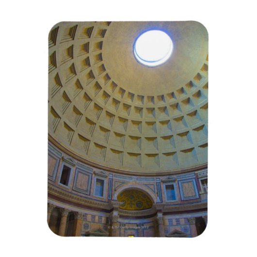 Plafond van het Pantheon in Rome, Italië. Magneet (Verticaal)