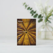 Plafond van houten bloemen visitekaartje (Staand voorkant)