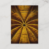 Plafond van houten bloemen visitekaartje (Achterkant)