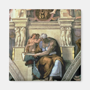 Plafond van sistine Chapel: Cumaean Sibyl, 1510 Magneet