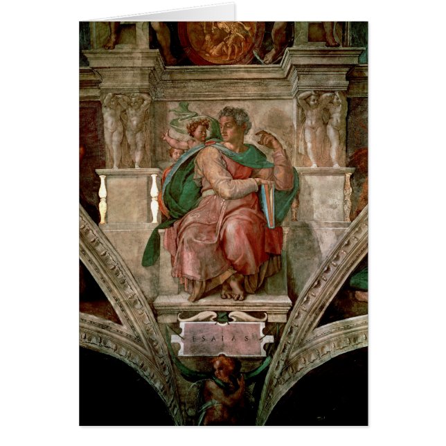 Plafond van sistine Chapel: De profeet Isaiah (Voorkant)
