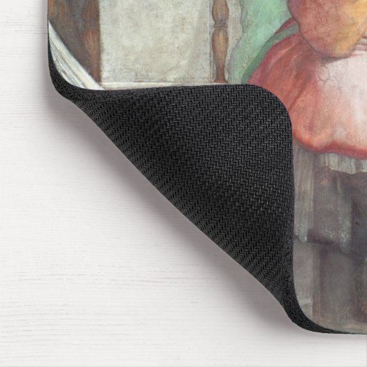 Plafond van sistine Chapel: De profeet Jeremiah Muismat (Hoek)