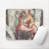 Plafond van sistine Chapel: De profeet Jeremiah Muismat (Met muis)