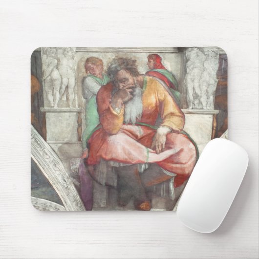 Plafond van sistine Chapel: De profeet Jeremiah Muismat (Met muis)