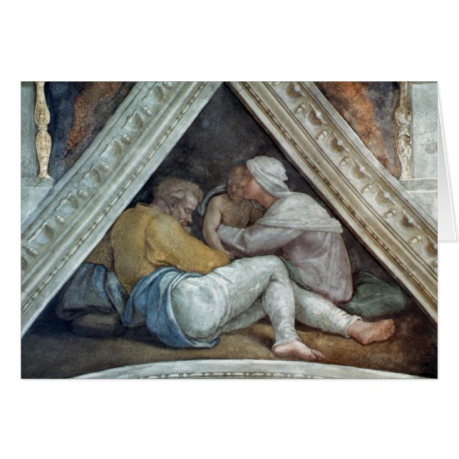 Plafond van sistine Chapel: De voorouders van Chri (Voorkant Horizontaal)