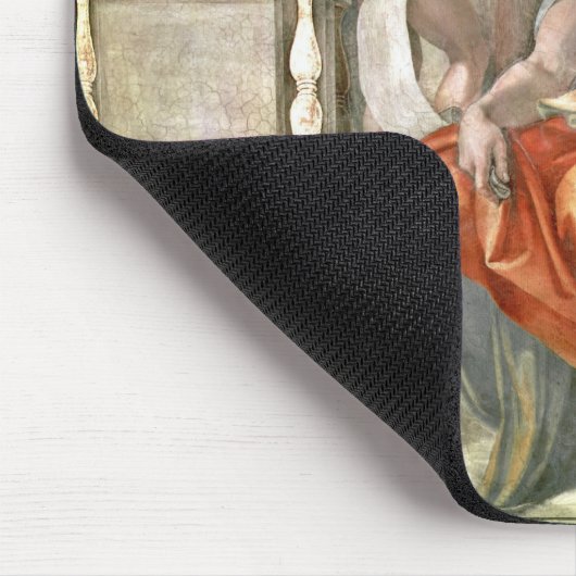 Plafond van sistine Chapel: Delphic Sibyl Muismat (Hoek)