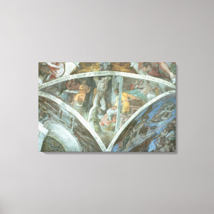 Plafond van sistine Chapel: Haman Canvas Afdruk