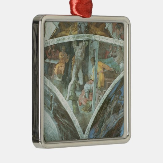 Plafond van sistine Chapel: Haman Metalen Ornament (Rechts)