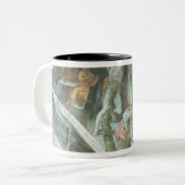 Plafond van sistine Chapel: Haman Tweekleurige Koffiemok (Voorkant links)