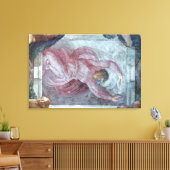 Plafond voor sistine Chapel 3 Canvas Afdruk (Insitu (Woonkamer))