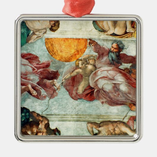 Plafond voor sistine Chapel 3 Metalen Ornament (Voorkant)