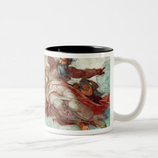 Plafond voor sistine Chapel 3 Tweekleurige Koffiemok (Rechts)