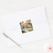 Plafond voor sistine Chapel 3 Vierkante Sticker (Envelop)