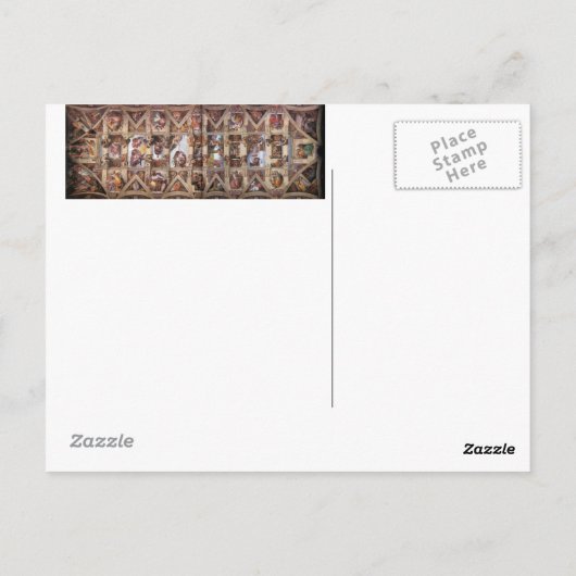 Plafond voor sistine Chapel Briefkaart (Achterkant)