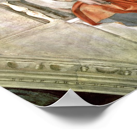 Plafond voor sistine-chapel: Delfisch sibyl Poster (Hoek)