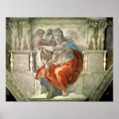 Plafond voor sistine-chapel: Delfisch sibyl Poster (Voorkant)