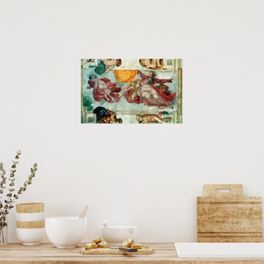 Plafond voor sistine Chapel Poster (Keuken)
