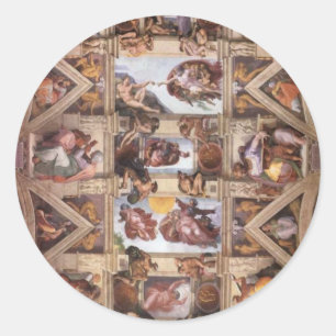 Plafond voor sistine Chapel Ronde Sticker