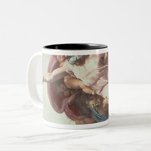 Plafond voor sistine Chapel Tweekleurige Koffiemok (Voorkant links)