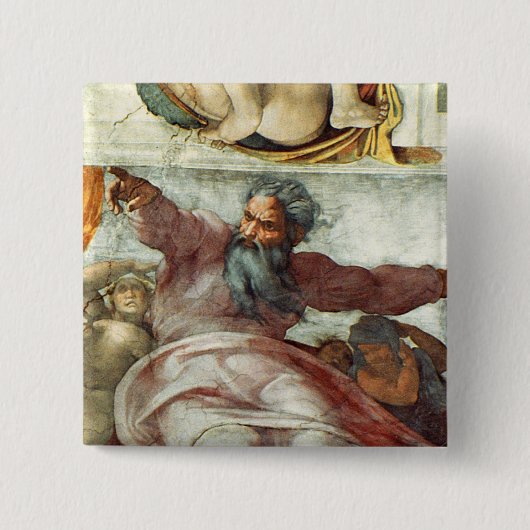Plafond voor sistine Chapel Vierkante Button 5,1 Cm (Voorkant)