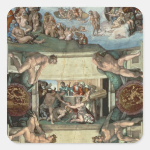 Plafond voor sistine Chapel Vierkante Sticker