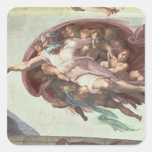 Plafond voor sistine Chapel Vierkante Sticker (Voorkant)