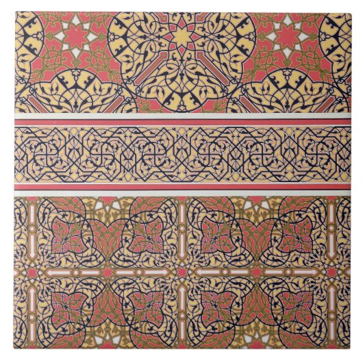 Plafondarabesques van de moskee van El-Bordeyny, Tegeltje (Voorkant)