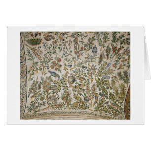 Plafonddecoratie met bloemen en vogels (mozaïek)