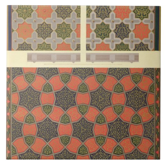 Plafonddecoratie uit het huis van Beyt El-Tchel Tegeltje (Voorkant)