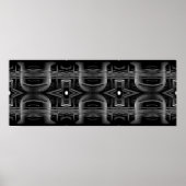 "Plafondpijpen I"; zwart/wit Poster (Voorkant)