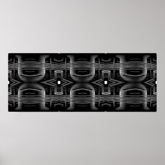 "Plafondpijpen I"; zwart/wit Poster (Voorkant)